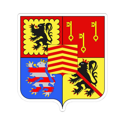 Blason Zwalm (Belgium) (Coat of Arms) STICKER Vinyl Kiss-Cut Decal 4 Inch White - The Sticker Space