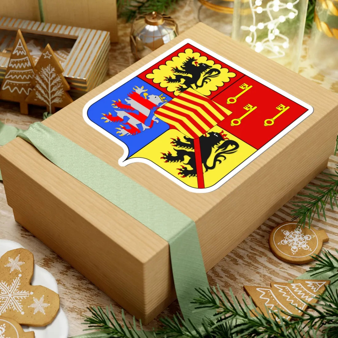 Blason Zwalm (Belgium) (Coat of Arms) STICKER Vinyl Kiss-Cut Decal - The Sticker Space