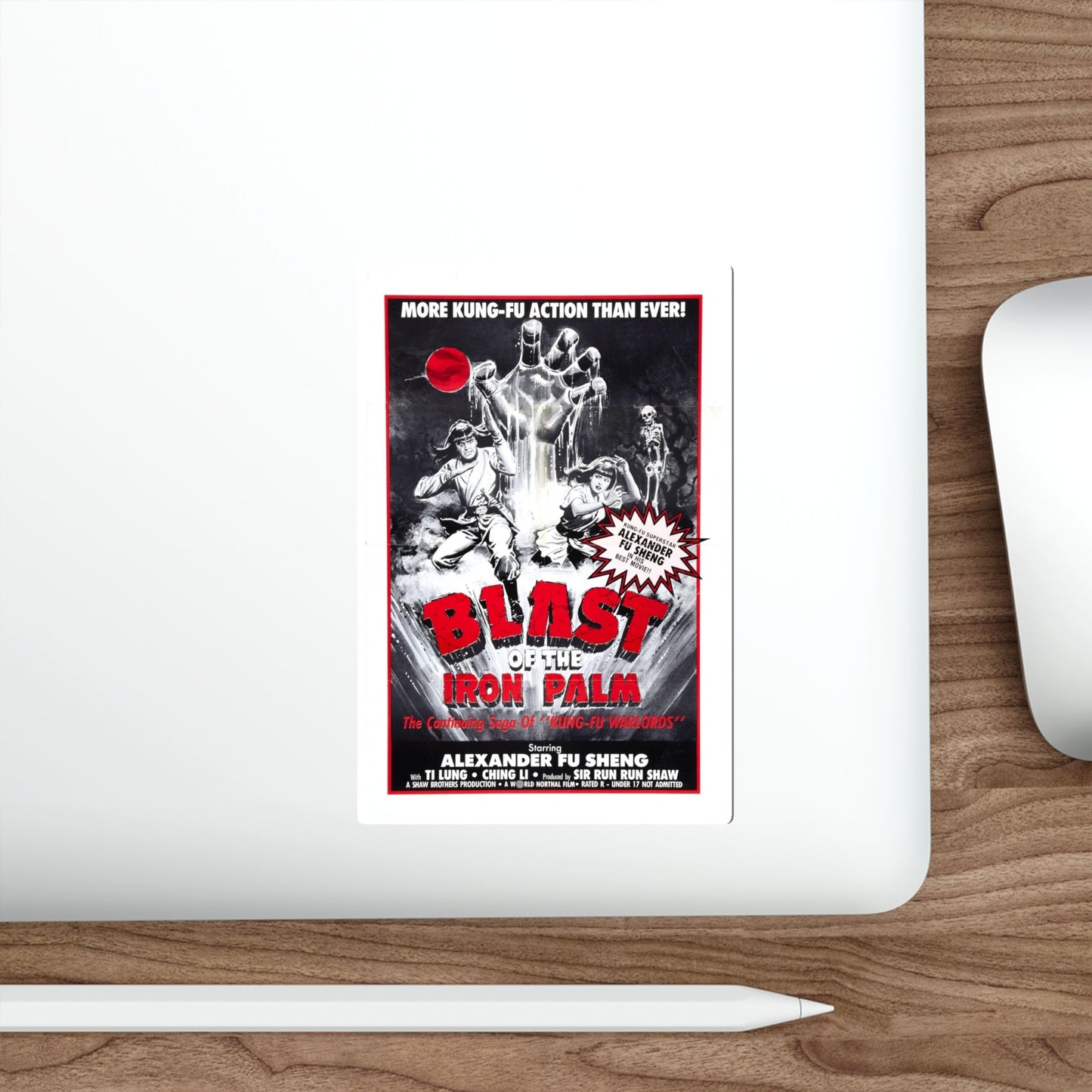 BLAST OF THE IRON PALM (BRAVE ARCHER 3) 1981 Movie Poster STICKER Vinyl Die-Cut Decal-The Sticker Space