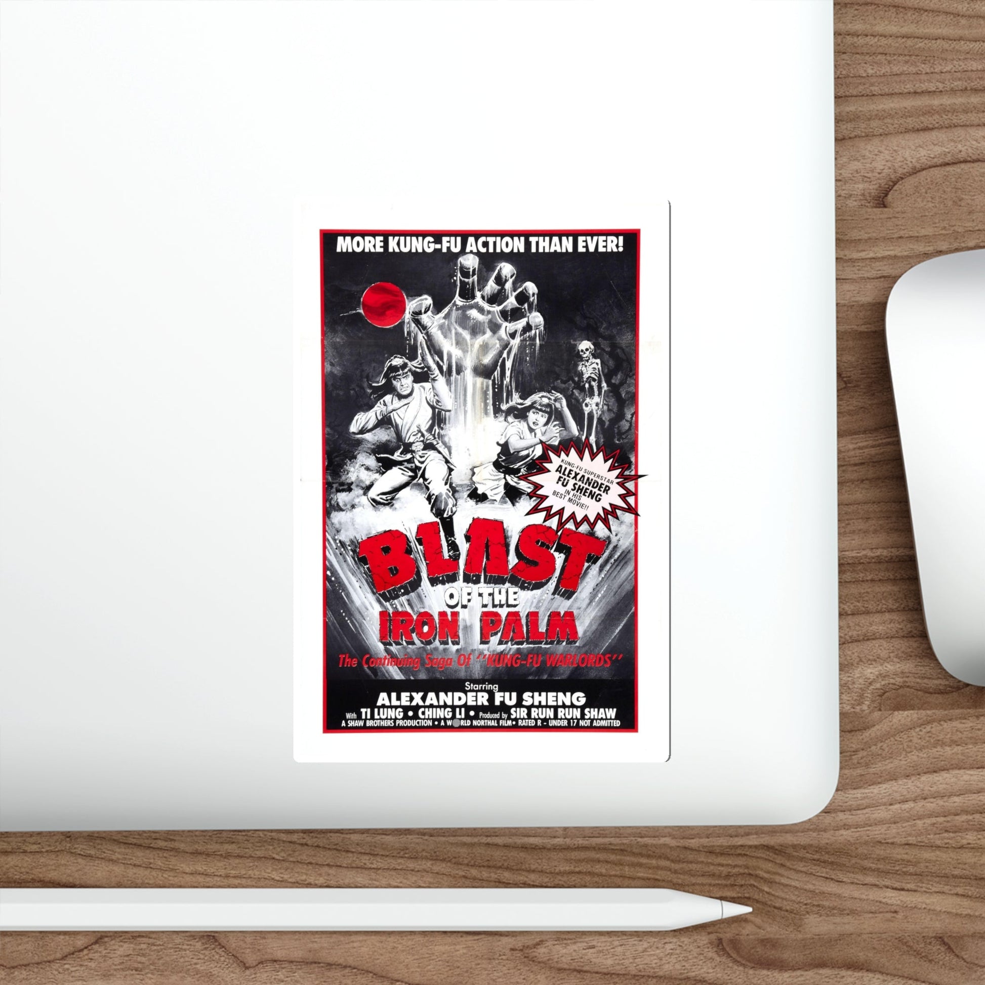 BLAST OF THE IRON PALM (BRAVE ARCHER 3) 1981 Movie Poster STICKER Vinyl Die-Cut Decal-The Sticker Space