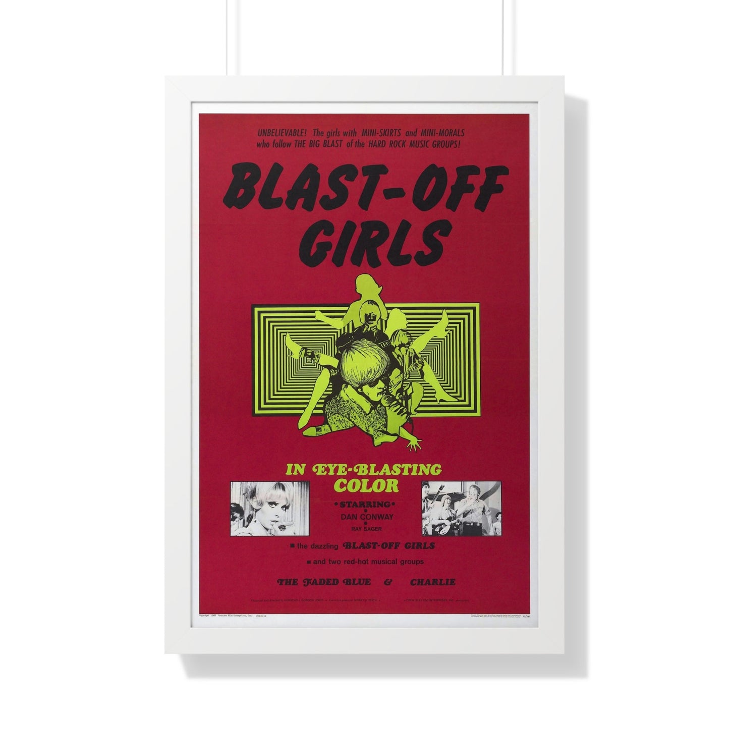 BLAST-OFF GIRLS 1967 - Framed Movie Poster-20" x 30"-The Sticker Space