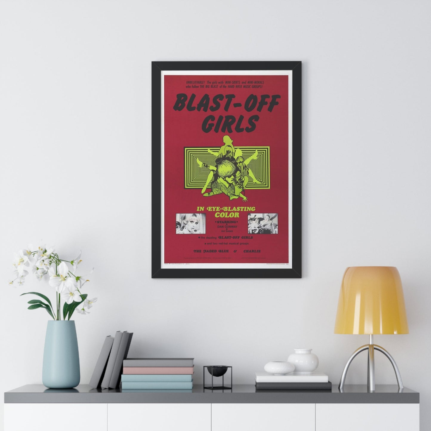 BLAST-OFF GIRLS 1967 - Framed Movie Poster-The Sticker Space