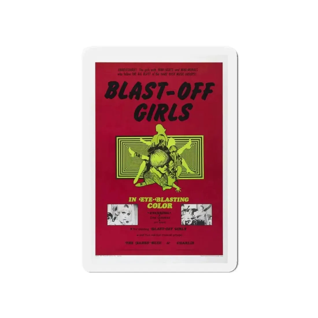 BLAST-OFF GIRLS 1967 Movie Poster - Refrigerator Magnet - The Sticker Space