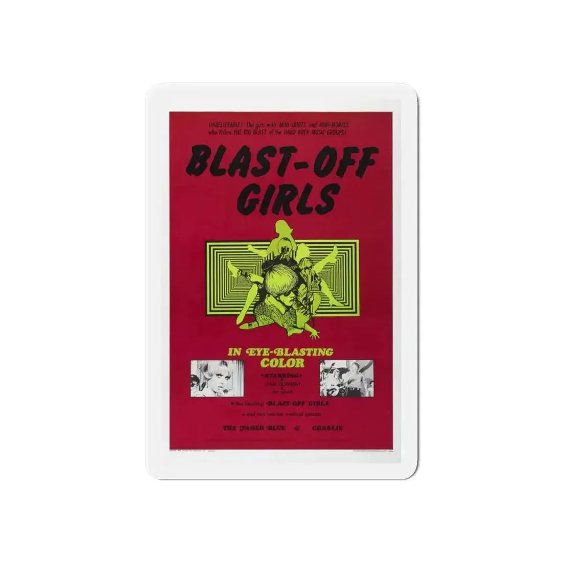BLAST-OFF GIRLS 1967 Movie Poster - Refrigerator Magnet - The Sticker Space
