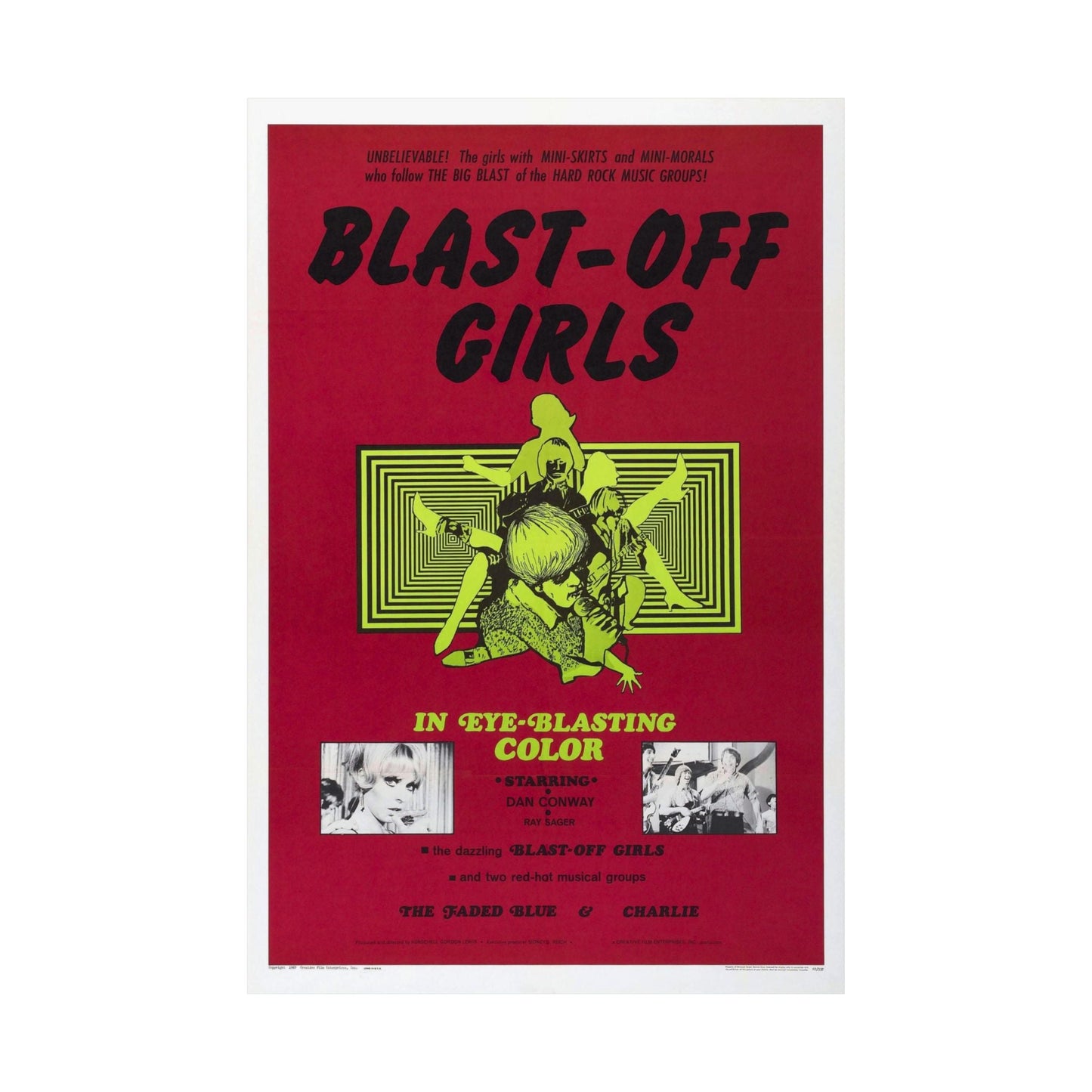 BLAST-OFF GIRLS 1967 - Paper Movie Poster-The Sticker Space