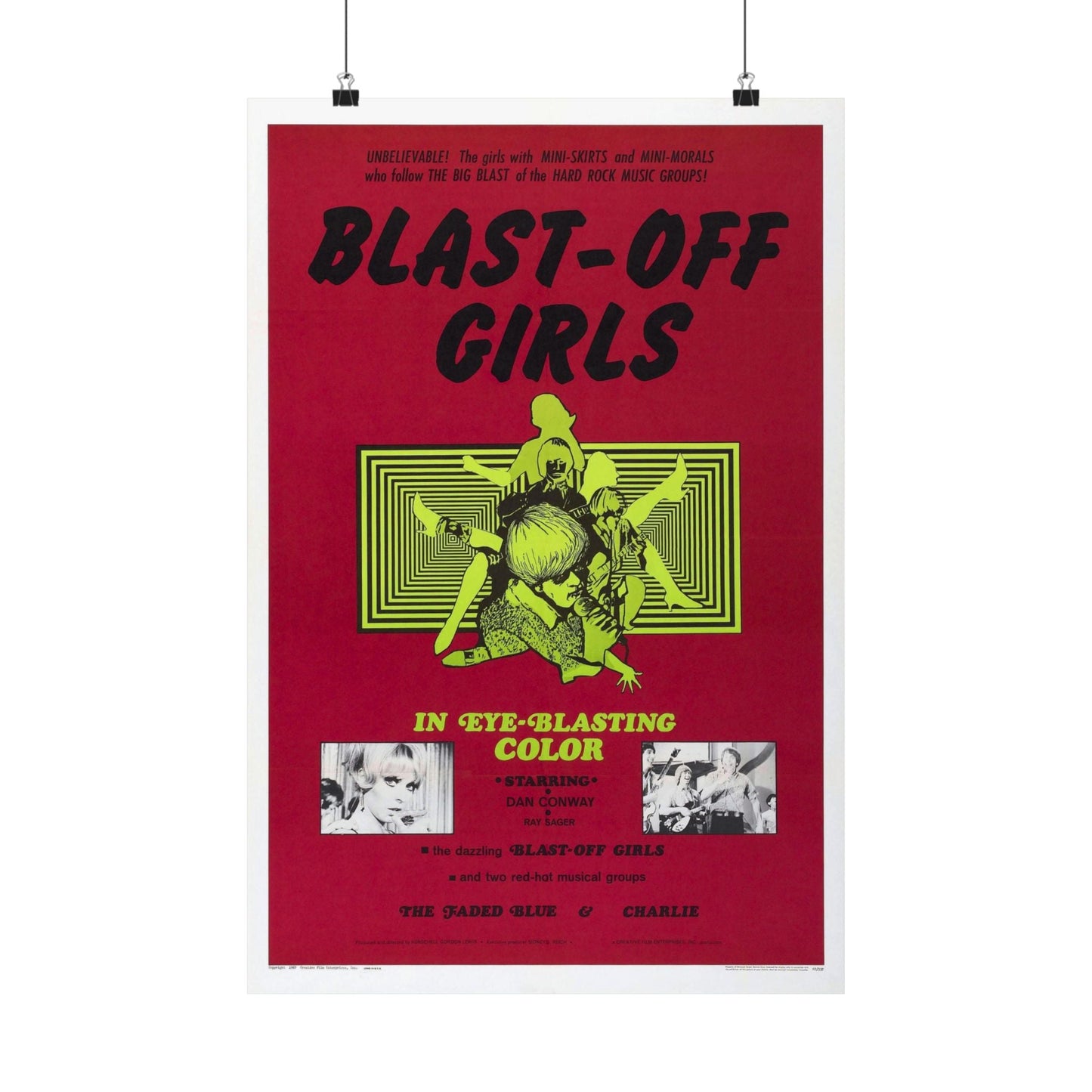 BLAST-OFF GIRLS 1967 - Paper Movie Poster-16″ x 24″-The Sticker Space