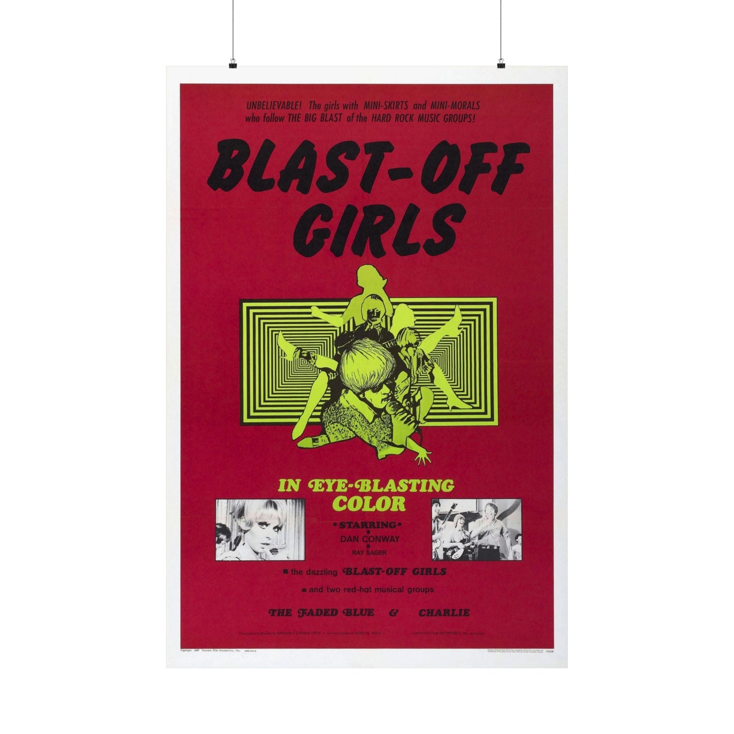 BLAST-OFF GIRLS 1967 - Paper Movie Poster-36" x 54"-The Sticker Space