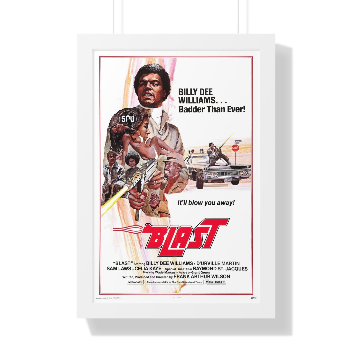 BLAST (THE FINAL COMEDOWN) 1972 - Framed Movie Poster-16″ x 24″-The Sticker Space