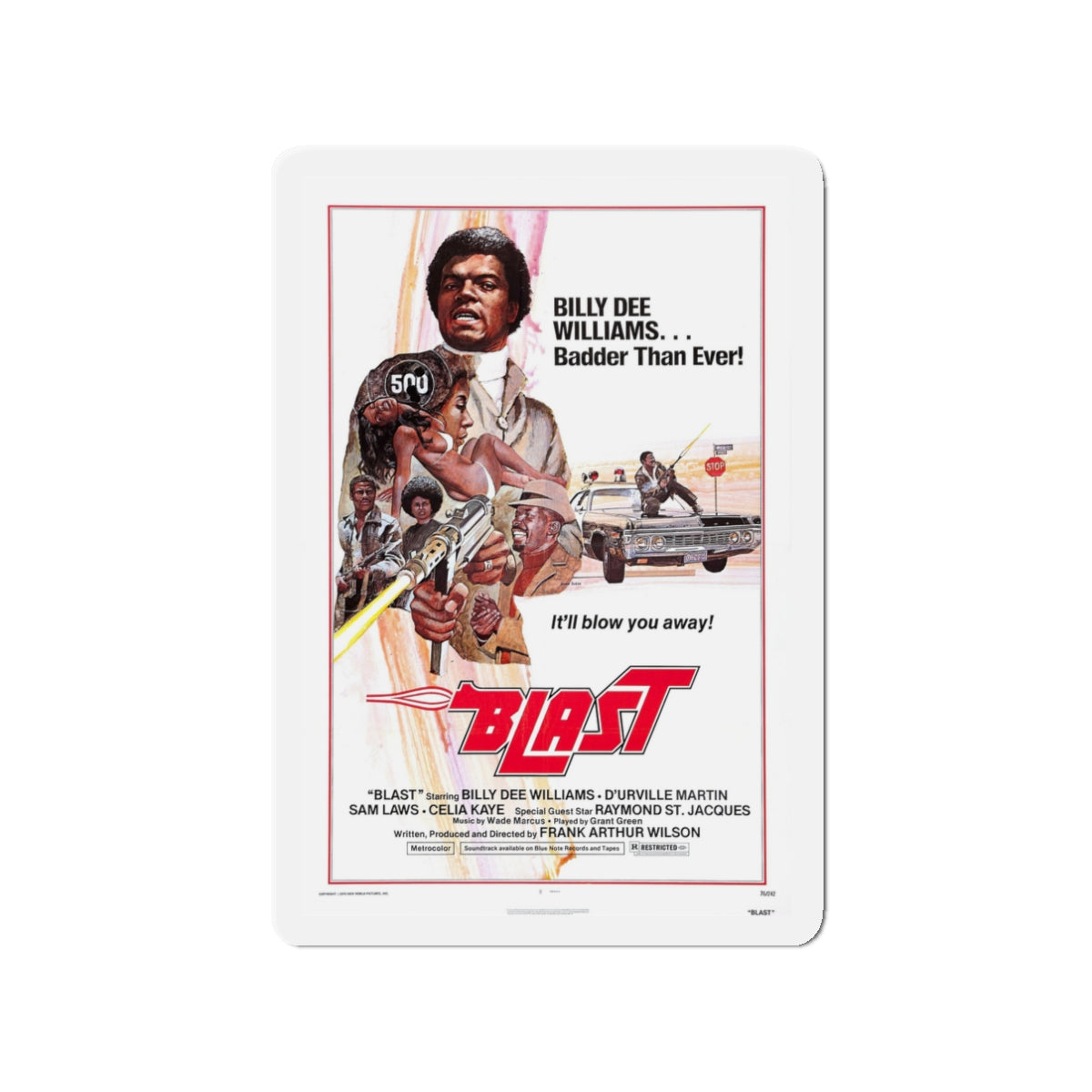 BLAST (THE FINAL COMEDOWN) 1972 Movie Poster - Die-Cut Magnet-3" x 3"-The Sticker Space