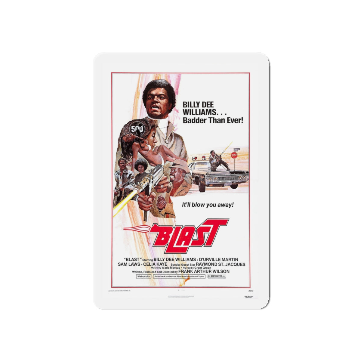 BLAST (THE FINAL COMEDOWN) 1972 Movie Poster - Die-Cut Magnet-5" x 5"-The Sticker Space