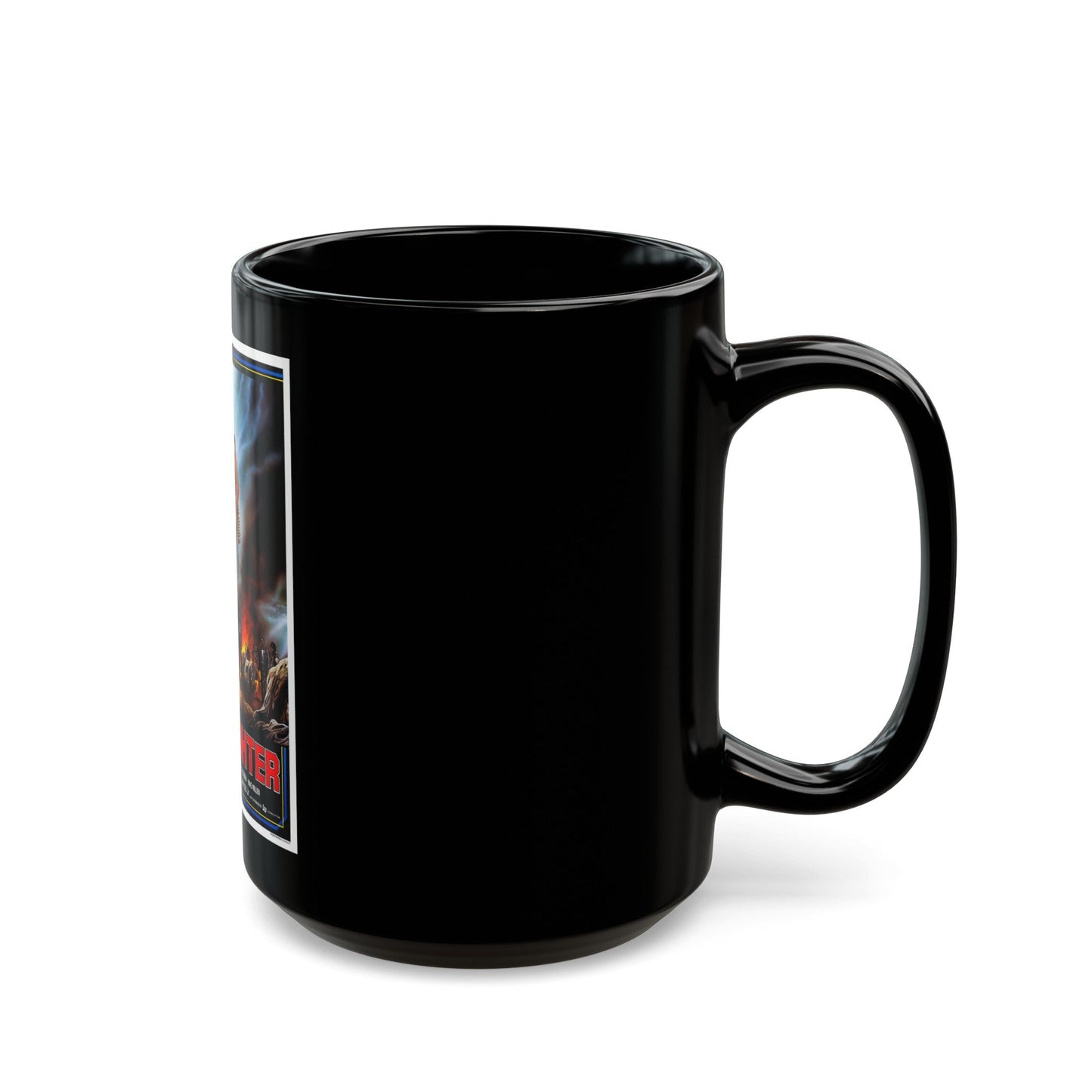 BLASTFIGHTER 1984 Movie Poster - Black Coffee Mug-The Sticker Space