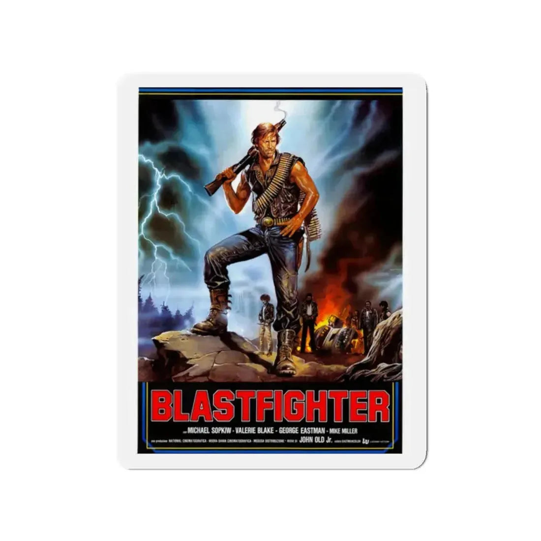 BLASTFIGHTER 1984 Movie Poster - Refrigerator Magnet 2 Inch - The Sticker Space