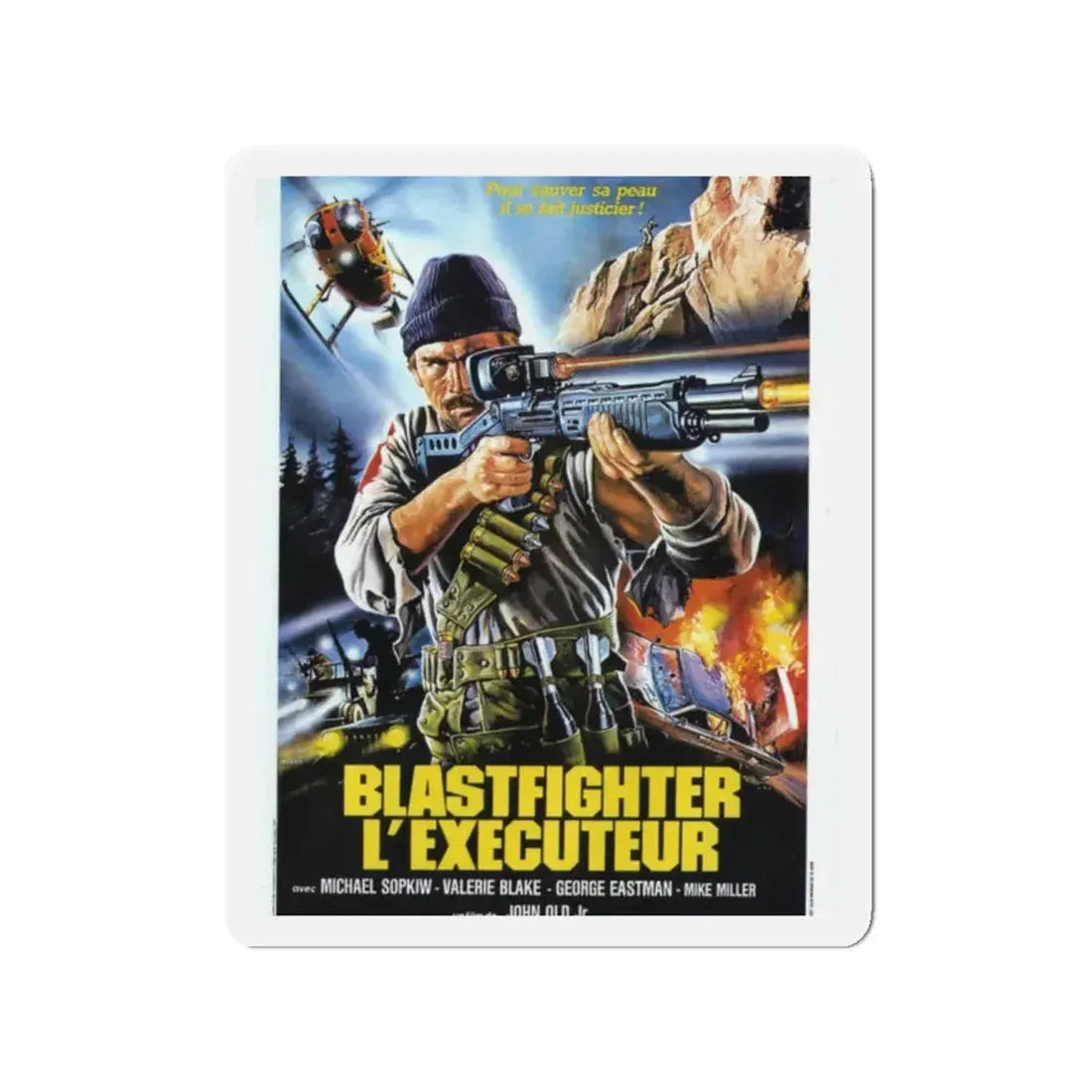 BLASTFIGHTER (FRENCH) 1984 Movie Poster - Refrigerator Magnet 2 Inch - The Sticker Space