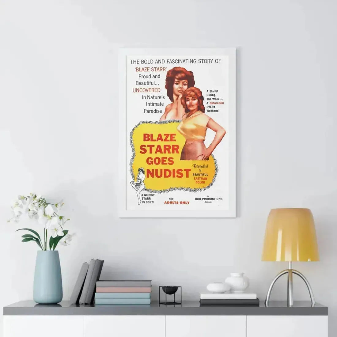 BLAZE STARR GOES NUDIST 1962 - Framed Movie Poster - The Sticker Space