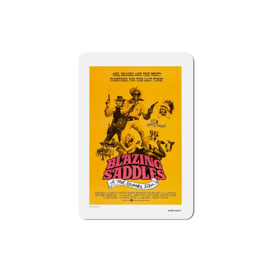 Blazing Saddles 1974 2 Movie Poster Die-Cut Magnet-3 Inch-The Sticker Space