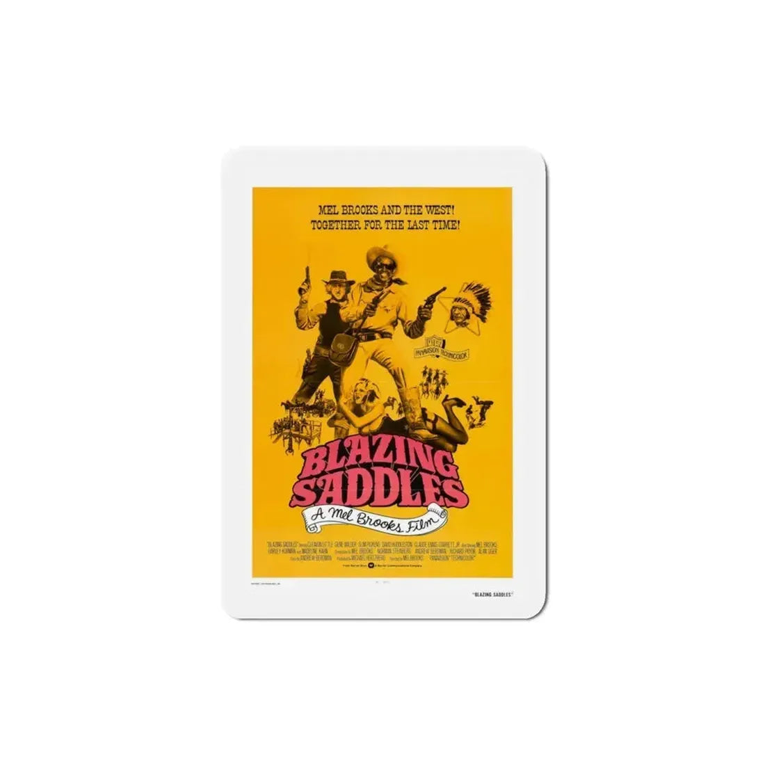 Blazing Saddles 1974 2 Movie Poster Refrigerator Magnet 3 Inch - The Sticker Space