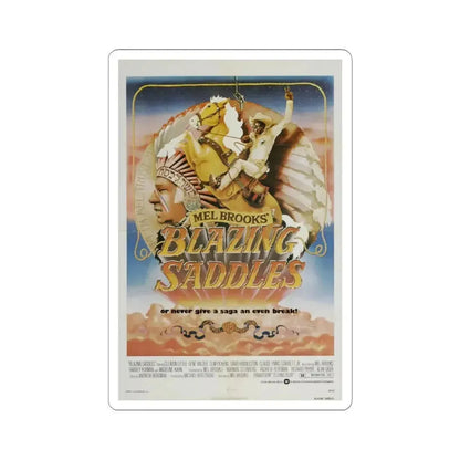 Blazing Saddles 1974 Movie Poster - STICKER Vinyl Kiss-Cut Decal 6 Inch White - The Sticker Space