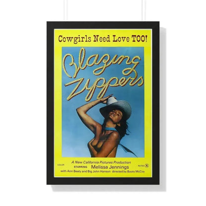 BLAZING ZIPPERS 1976 - Framed Movie Poster 20" x 30" Black - The Sticker Space