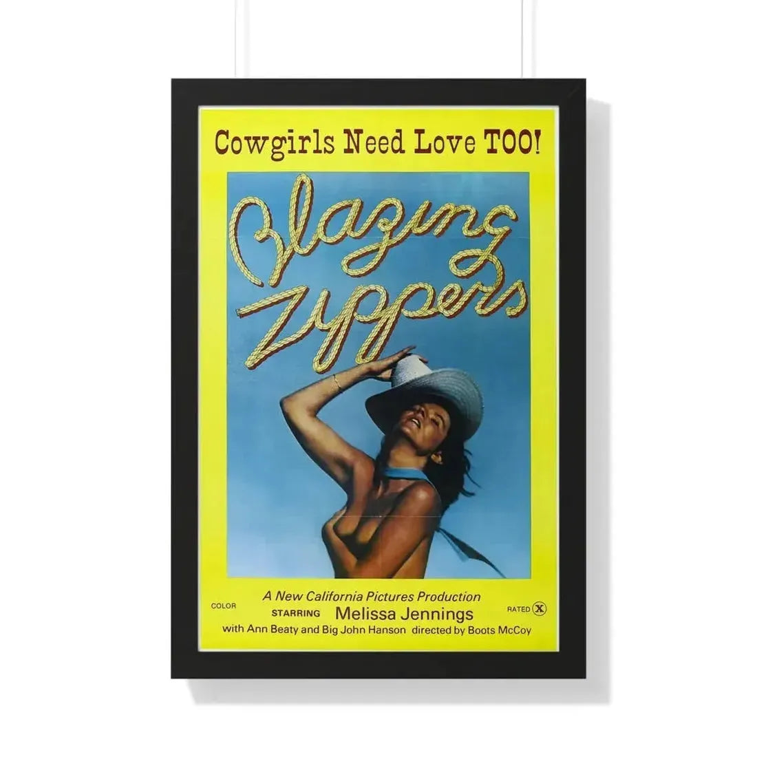 BLAZING ZIPPERS 1976 - Framed Movie Poster - The Sticker Space