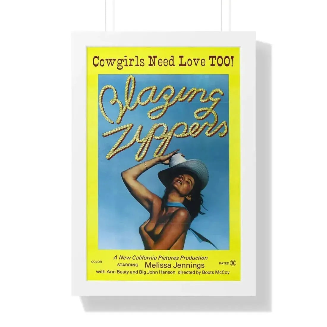 BLAZING ZIPPERS 1976 - Framed Movie Poster - The Sticker Space