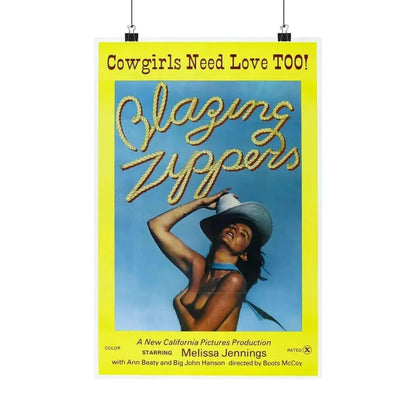 BLAZING ZIPPERS 1976 - Paper Movie Poster - The Sticker Space
