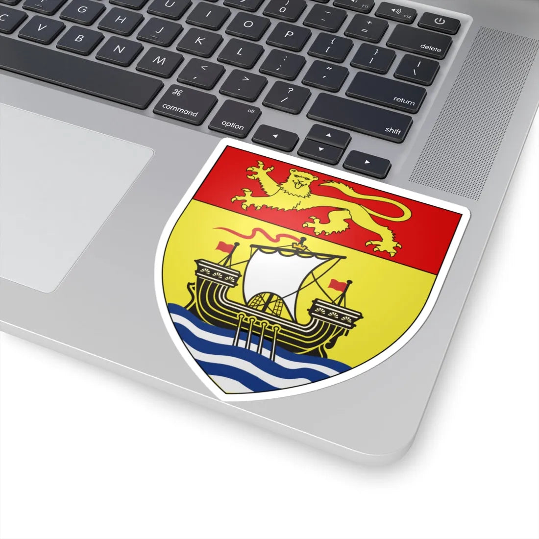 Blazon New Brunswick (Canada) (Coat of Arms) STICKER Vinyl Kiss-Cut Decal - The Sticker Space