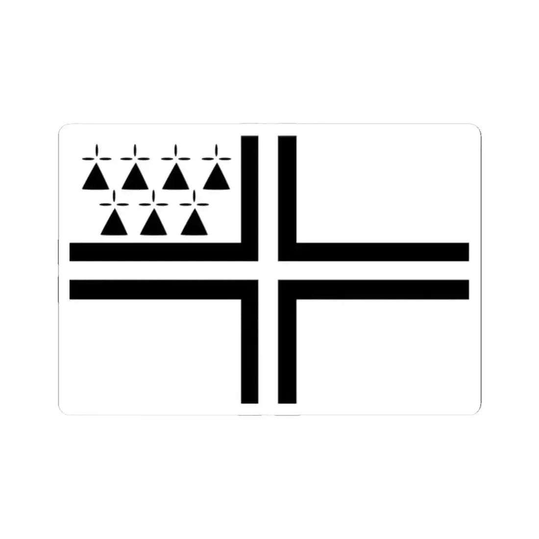 Bleimor Scouting flag ermine (Belgium) STICKER Vinyl Kiss-Cut Decal 2 Inch White - The Sticker Space