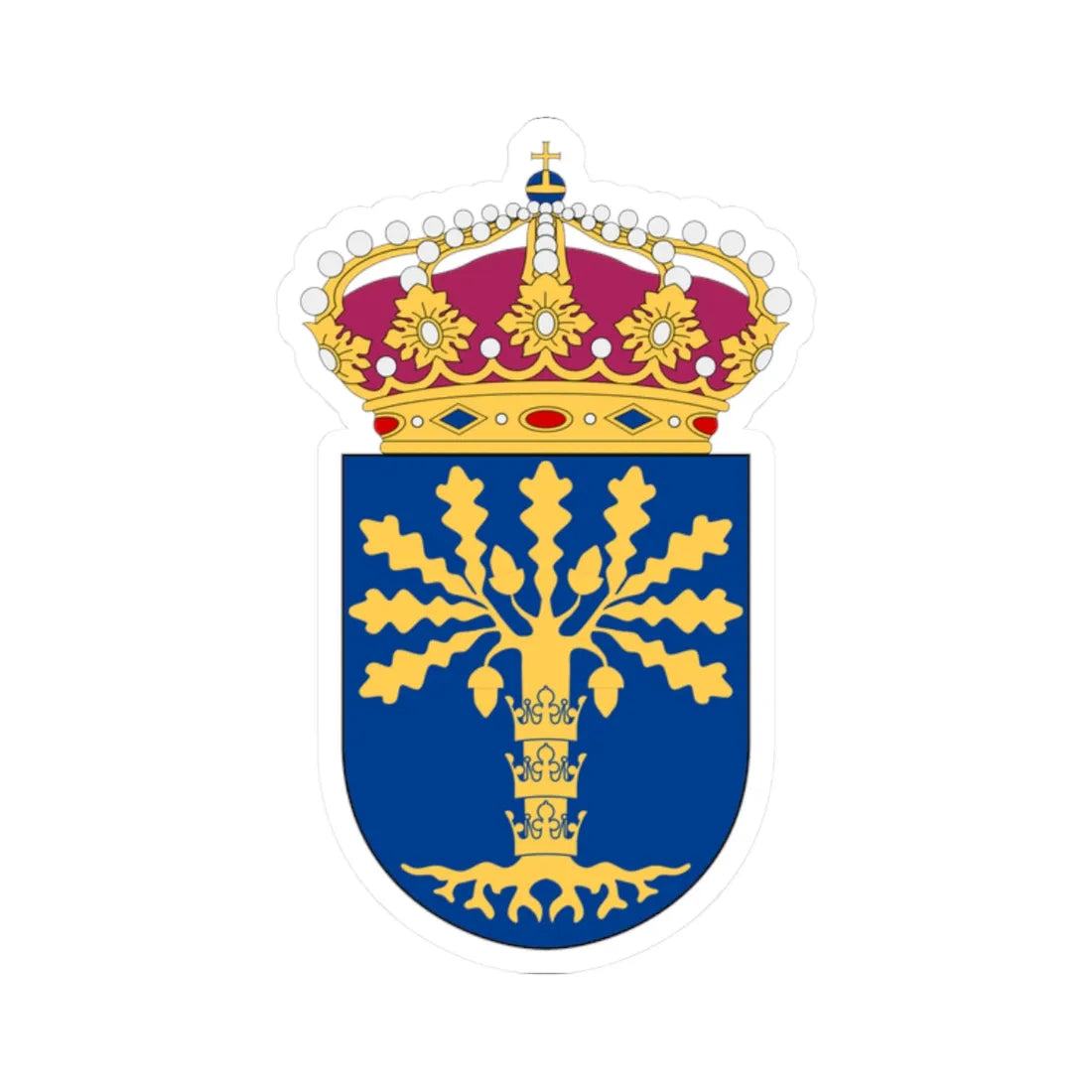 Blekinge flygflottilj vapen pre 1994 (Sweden) (Coat of Arms) STICKER Vinyl Kiss-Cut Decal 2 Inch White - The Sticker Space