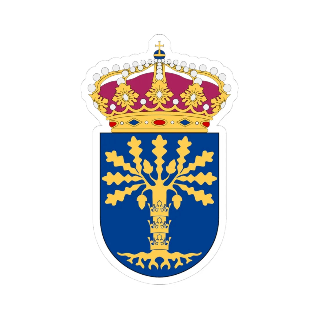 Blekinge flygflottilj vapen pre 1994 (Sweden) (Coat of Arms) STICKER Vinyl Kiss-Cut Decal 3 Inch White - The Sticker Space