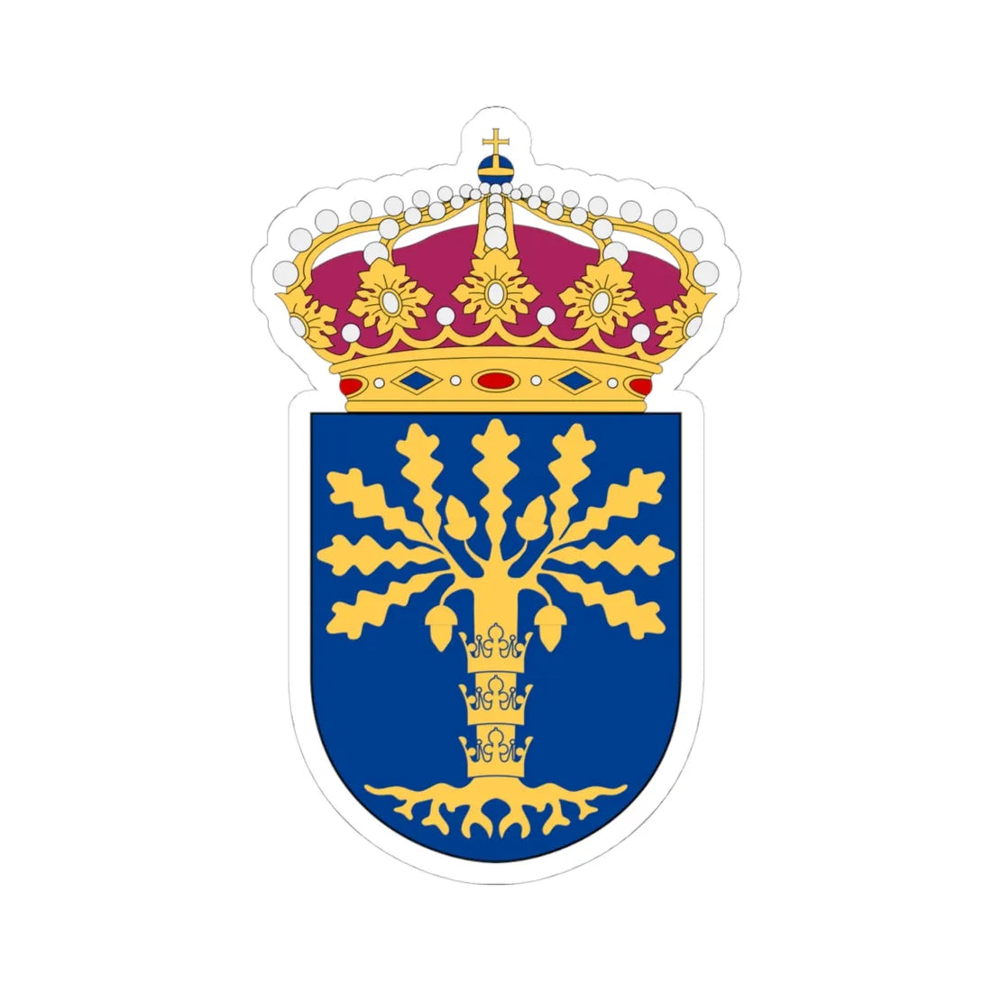 Blekinge flygflottilj vapen pre 1994 (Sweden) (Coat of Arms) STICKER Vinyl Kiss-Cut Decal 4 Inch White - The Sticker Space