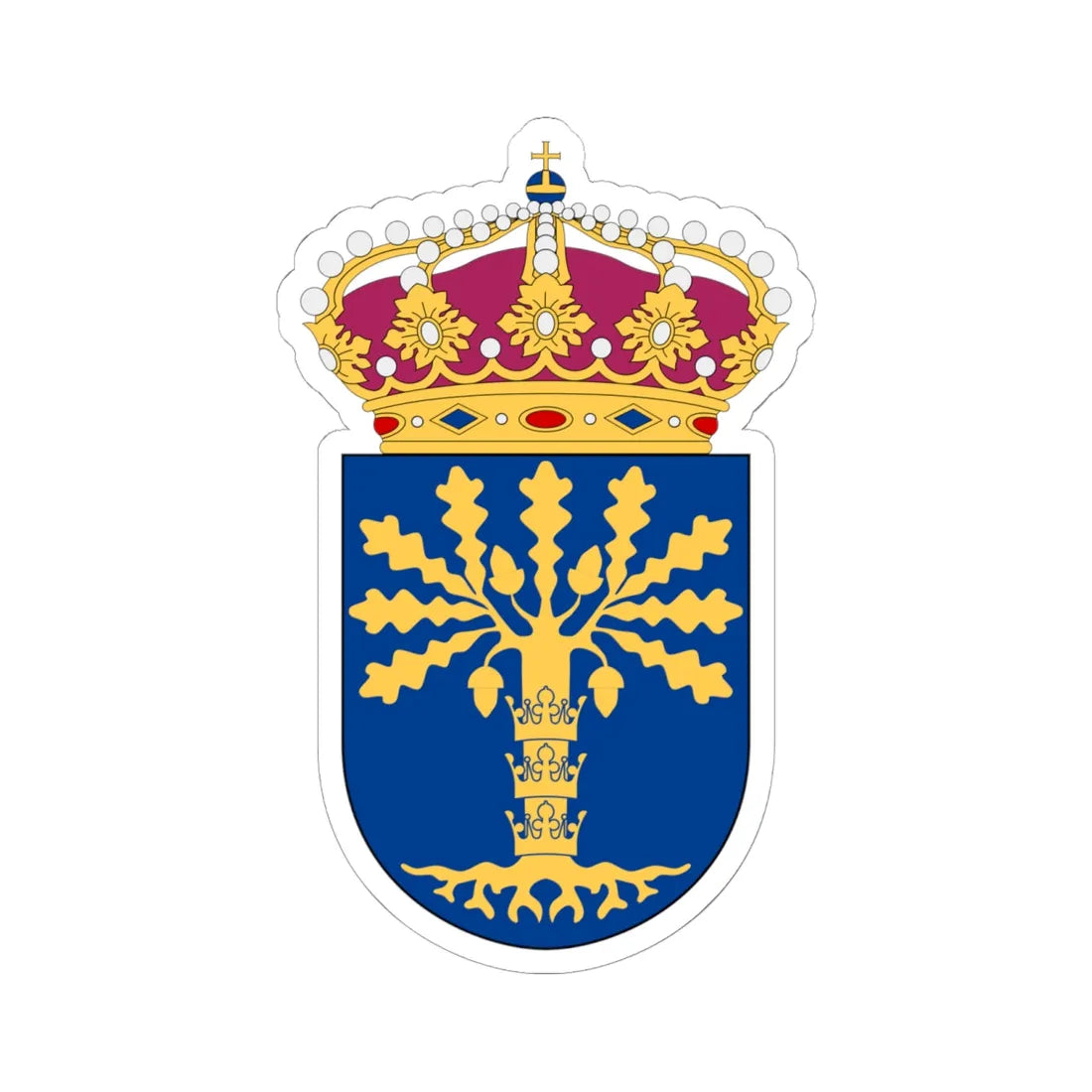 Blekinge flygflottilj vapen pre 1994 (Sweden) (Coat of Arms) STICKER Vinyl Kiss-Cut Decal 6 Inch White - The Sticker Space