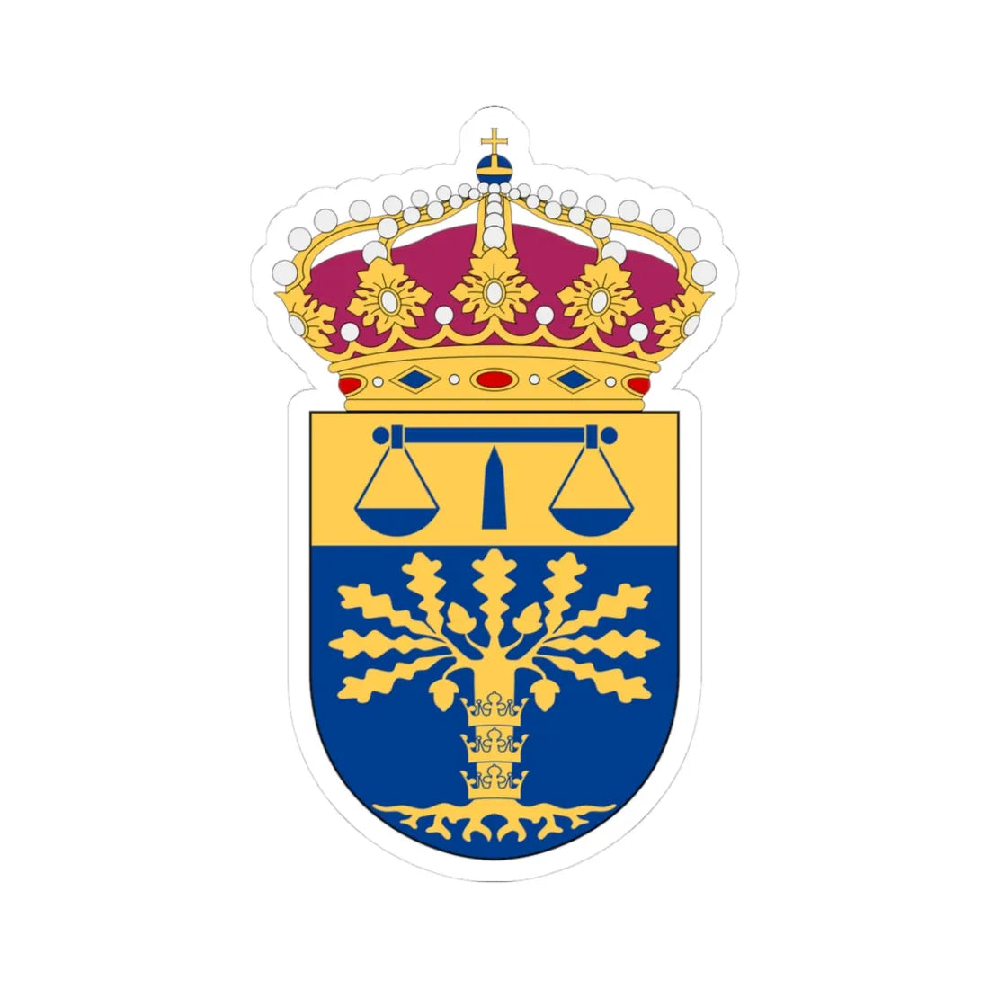 Blekinge tingsrätt vapen (Sweden) (Coat of Arms) STICKER Vinyl Kiss-Cut Decal 3 Inch White - The Sticker Space