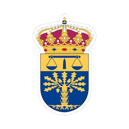 Blekinge tingsrätt vapen (Sweden) (Coat of Arms) STICKER Vinyl Kiss-Cut Decal 4 Inch White - The Sticker Space