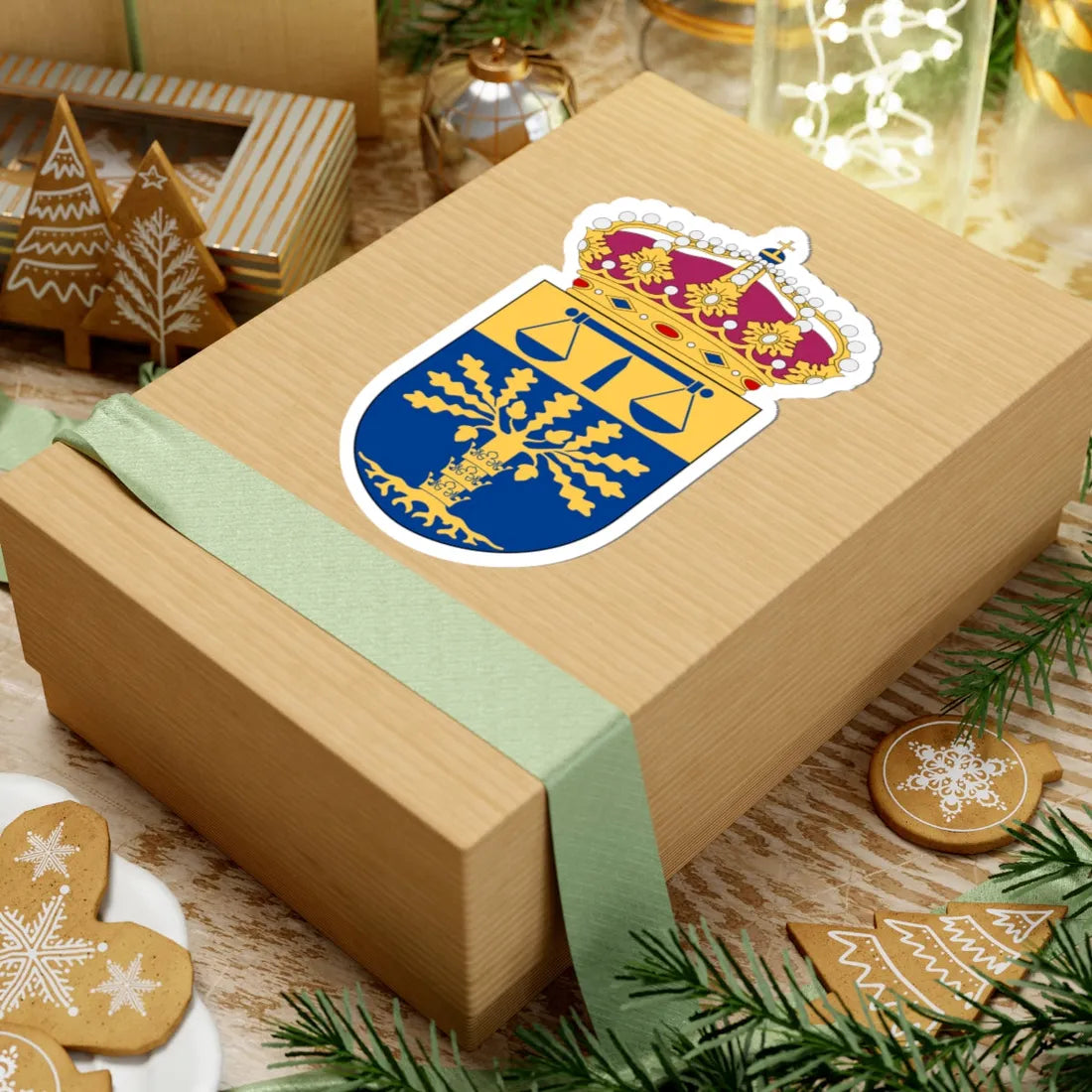 Blekinge tingsrätt vapen (Sweden) (Coat of Arms) STICKER Vinyl Kiss-Cut Decal - The Sticker Space
