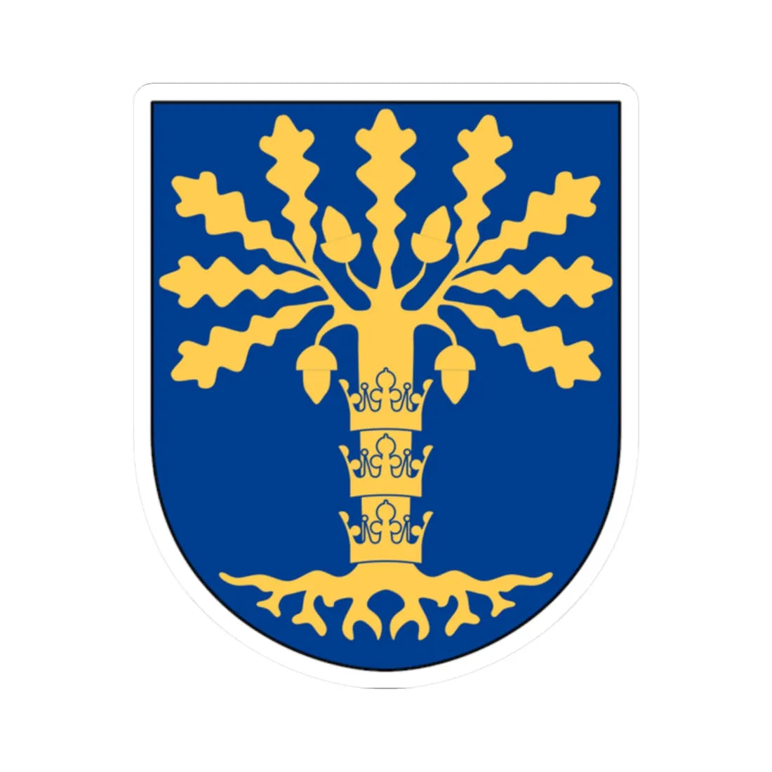 Blekinge vapen (Sweden) (Coat of Arms) STICKER Vinyl Kiss-Cut Decal 2 Inch White - The Sticker Space