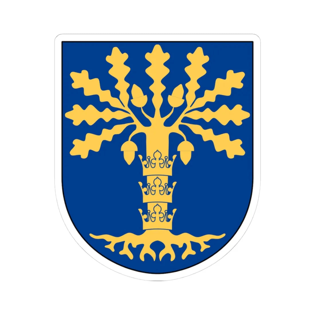 Blekinge vapen (Sweden) (Coat of Arms) STICKER Vinyl Kiss-Cut Decal 3 Inch White - The Sticker Space