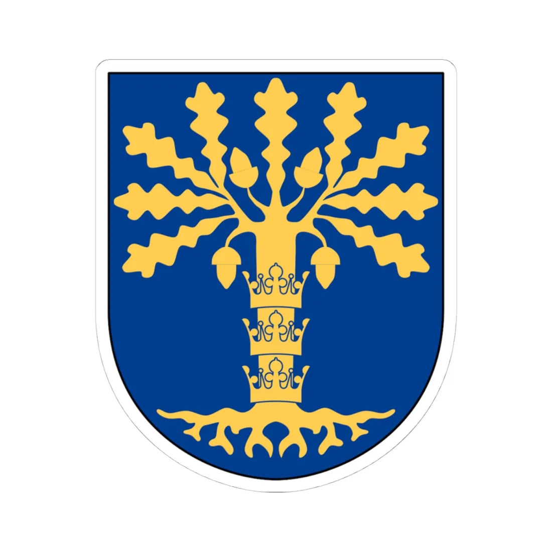 Blekinge vapen (Sweden) (Coat of Arms) STICKER Vinyl Kiss-Cut Decal 4 Inch White - The Sticker Space