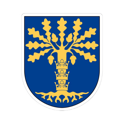 Blekinge vapen (Sweden) (Coat of Arms) STICKER Vinyl Kiss-Cut Decal 4 Inch White - The Sticker Space