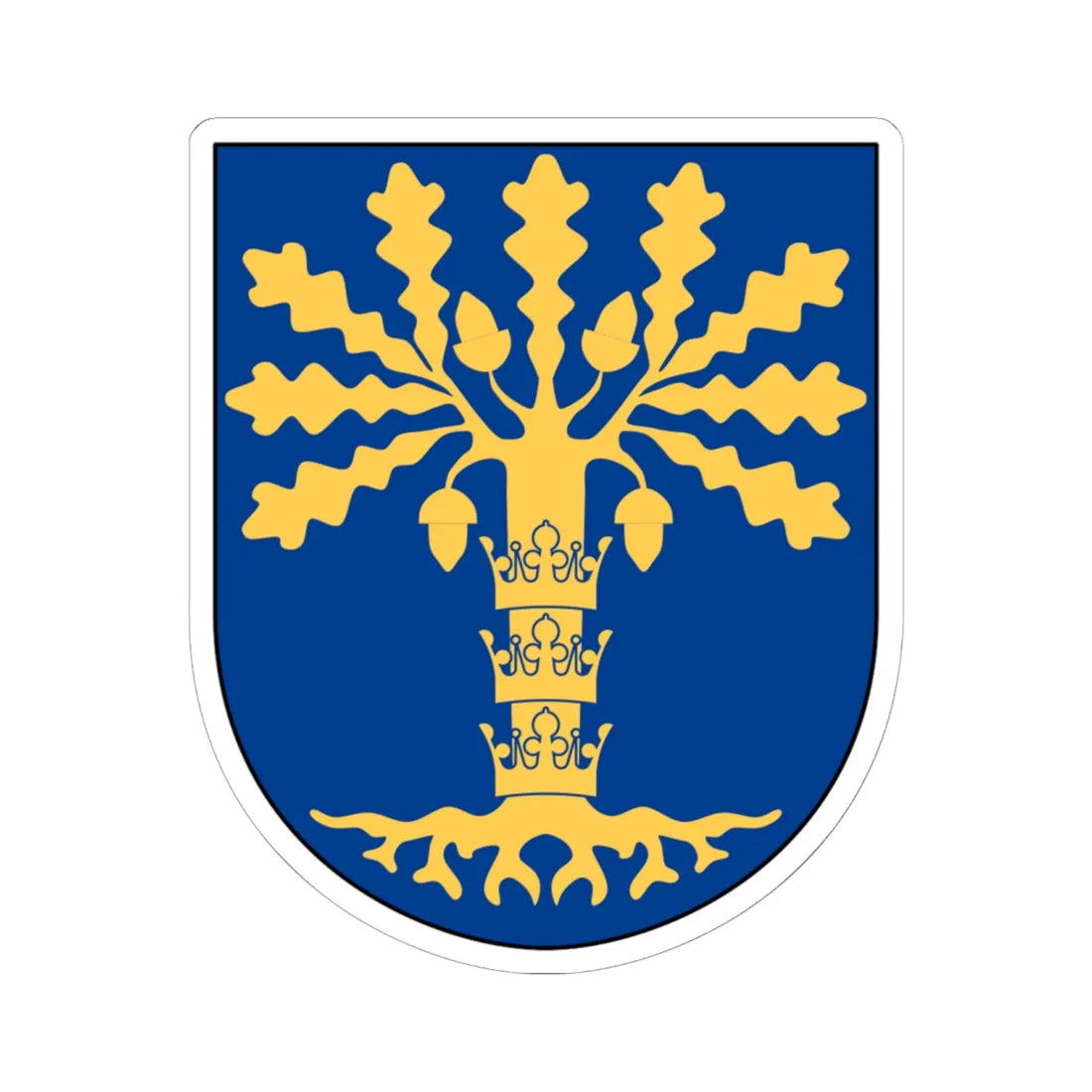 Blekinge vapen (Sweden) (Coat of Arms) STICKER Vinyl Kiss-Cut Decal 6 Inch White - The Sticker Space