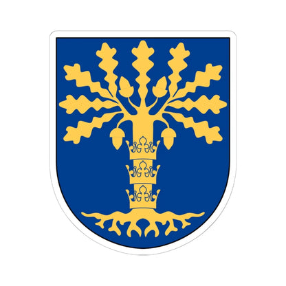Blekinge vapen (Sweden) (Coat of Arms) STICKER Vinyl Kiss-Cut Decal 6 Inch White - The Sticker Space