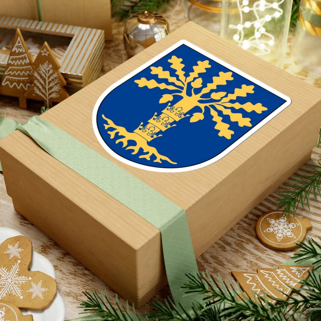 Blekinge vapen (Sweden) (Coat of Arms) STICKER Vinyl Kiss-Cut Decal - The Sticker Space