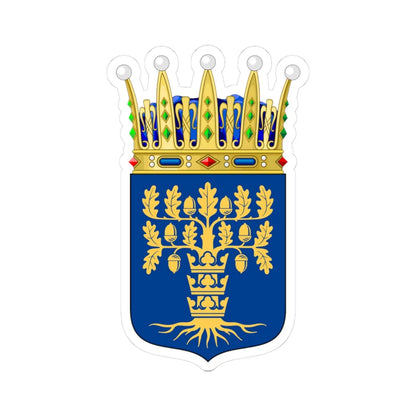 Blekinges vapen crowned (Sweden) (Coat of Arms) STICKER Vinyl Kiss-Cut Decal 3 Inch White - The Sticker Space