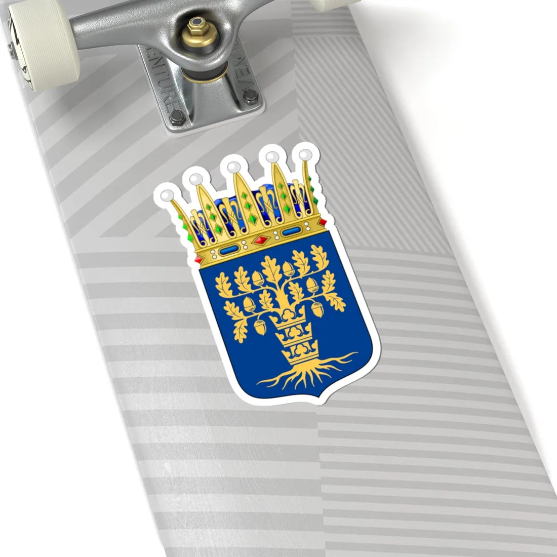 Blekinges vapen crowned (Sweden) (Coat of Arms) STICKER Vinyl Kiss-Cut Decal - The Sticker Space