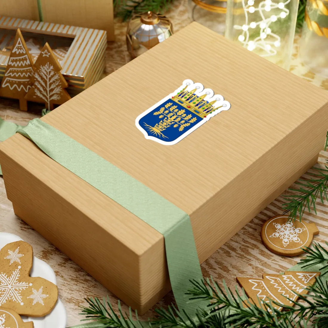 Blekinges vapen crowned (Sweden) (Coat of Arms) STICKER Vinyl Kiss-Cut Decal - The Sticker Space