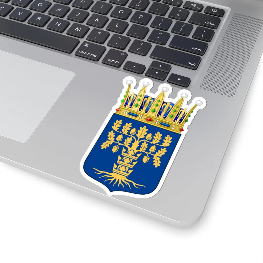 Blekinges vapen crowned (Sweden) (Coat of Arms) STICKER Vinyl Kiss-Cut Decal - The Sticker Space