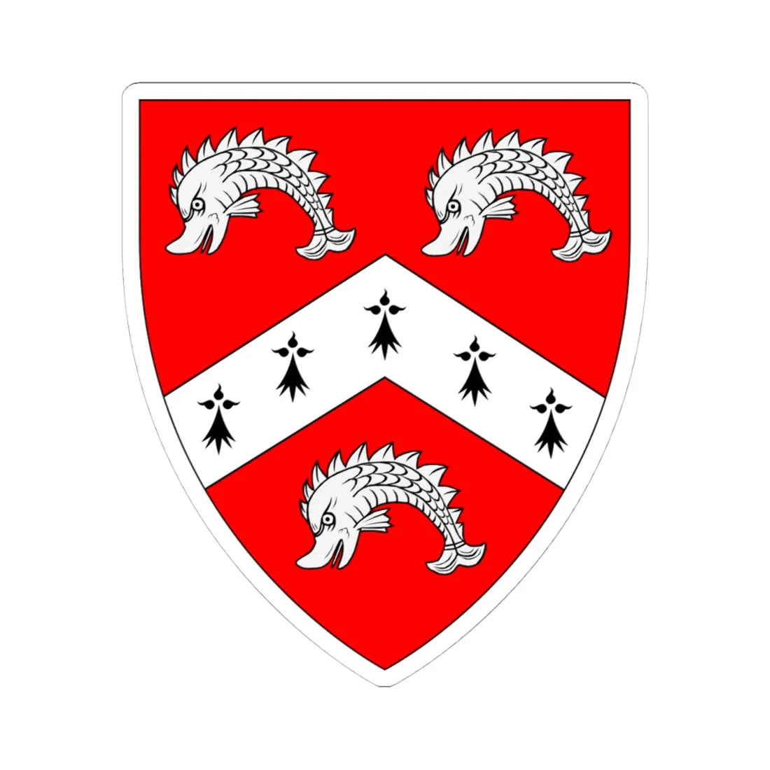 BlennerhassettCoatofArms (Ireland) (Coat of Arms) STICKER Vinyl Kiss-Cut Decal 4 Inch White - The Sticker Space