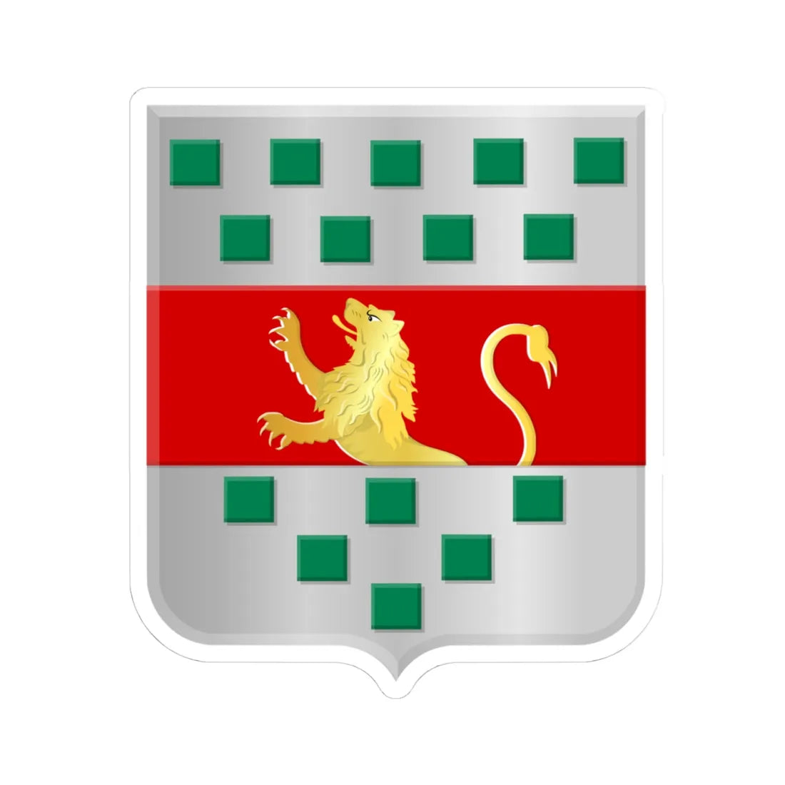 Bleskensgraaf wapen (Netherlands) (Coat of Arms) STICKER Vinyl Kiss-Cut Decal 4 Inch White - The Sticker Space