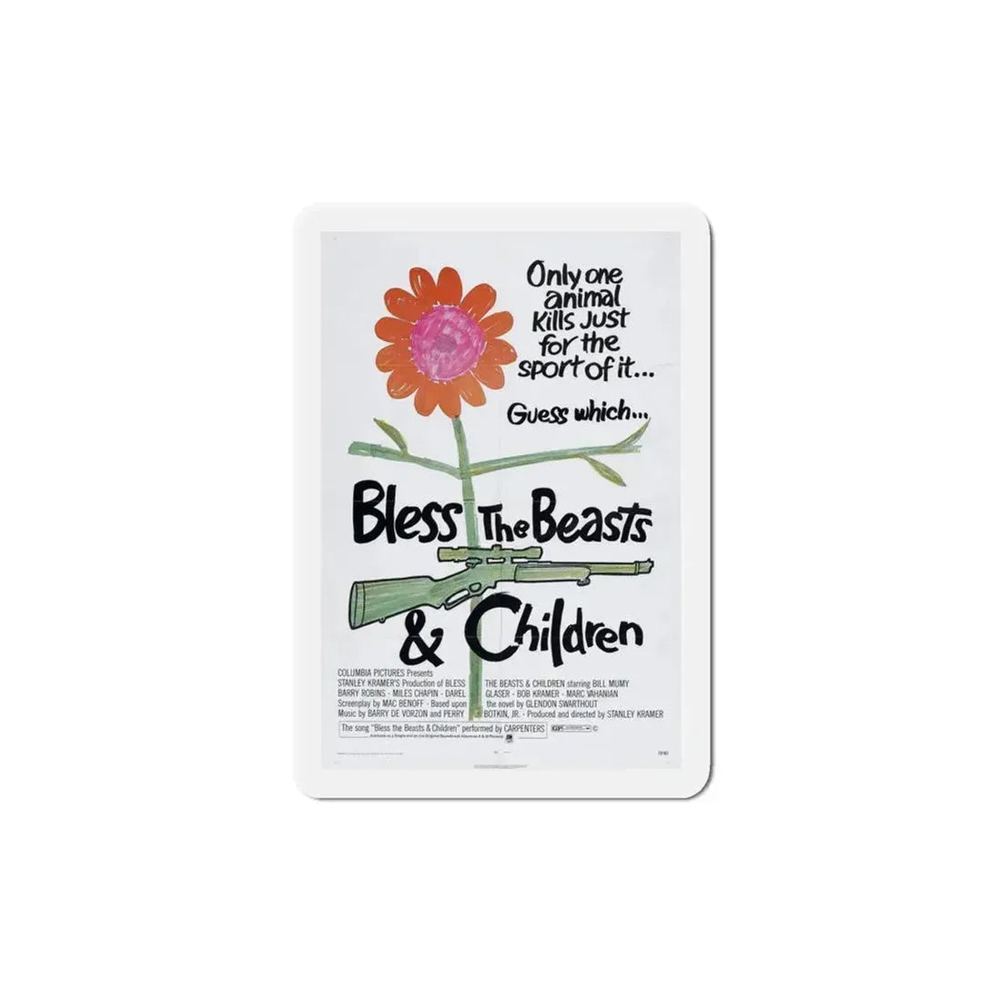 Bless the Beasts & Children 1971 Movie Poster Refrigerator Magnet - The Sticker Space