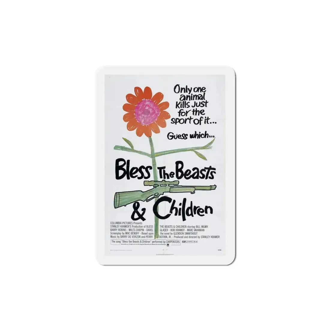 Bless the Beasts & Children 1971 Movie Poster Refrigerator Magnet - The Sticker Space