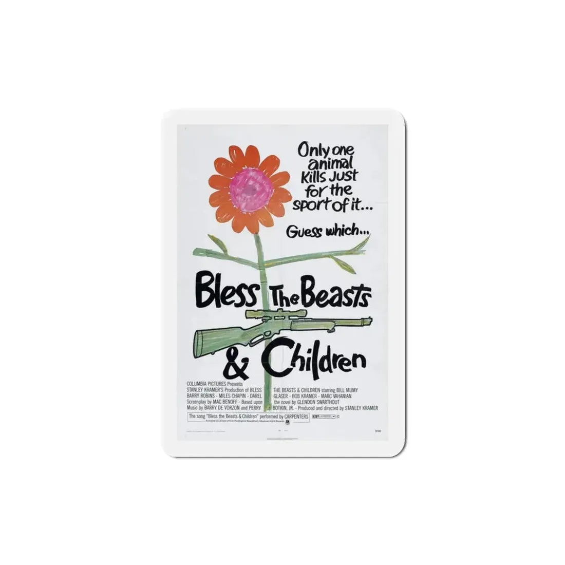 Bless the Beasts & Children 1971 Movie Poster Refrigerator Magnet - The Sticker Space